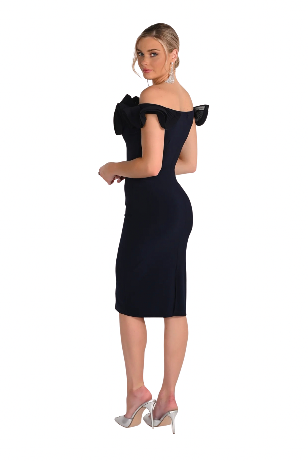 Frank Lyman Ruffled Off-Shoulder Dress