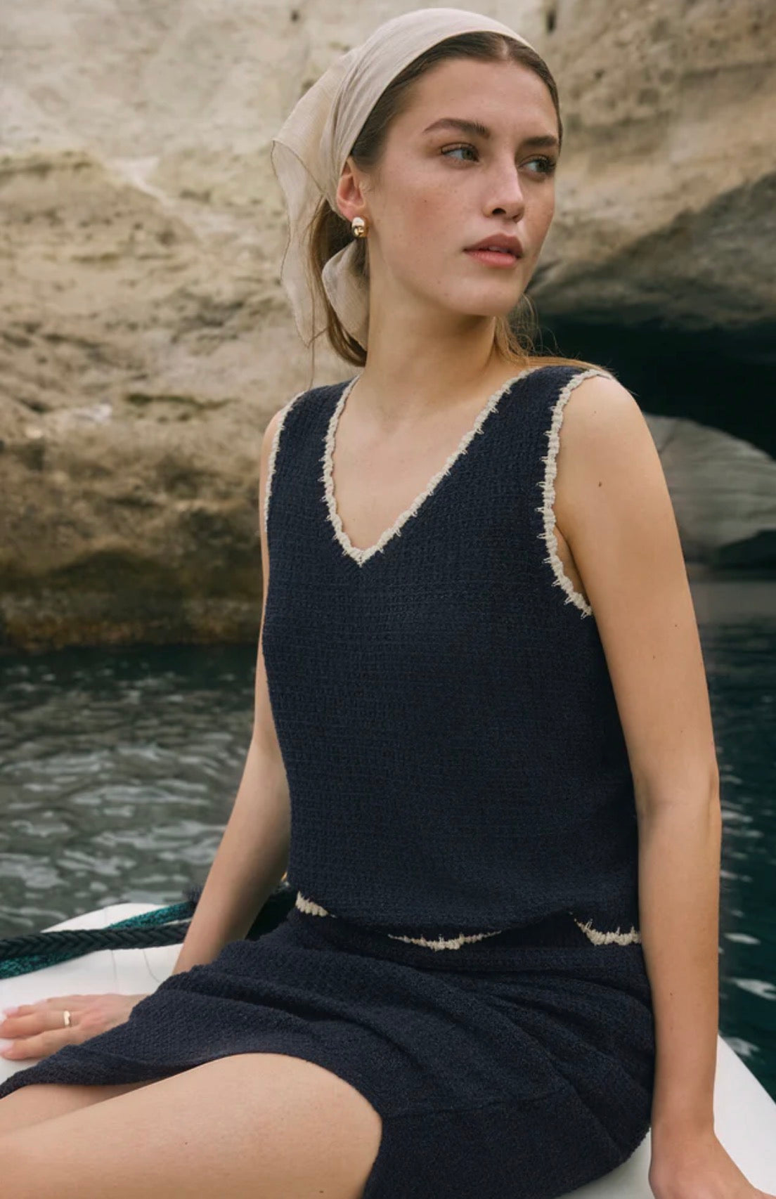 Yessenia Whipstitch Skirt - Eclipse