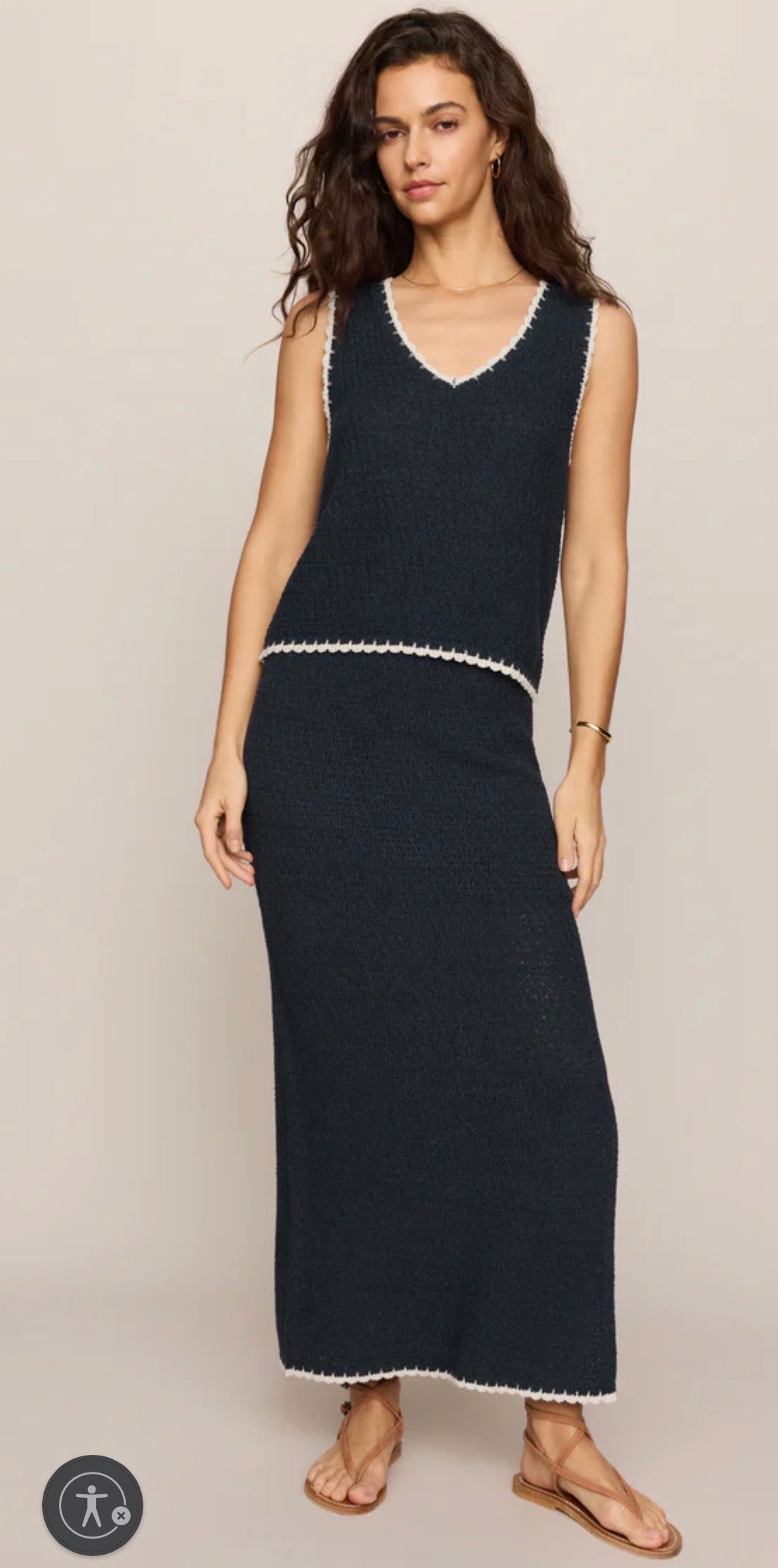 Yessenia Whipstitch Skirt - Eclipse