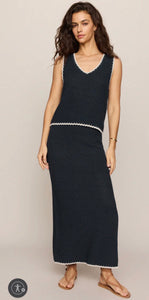 Yessenia Whipstitch Skirt - Eclipse