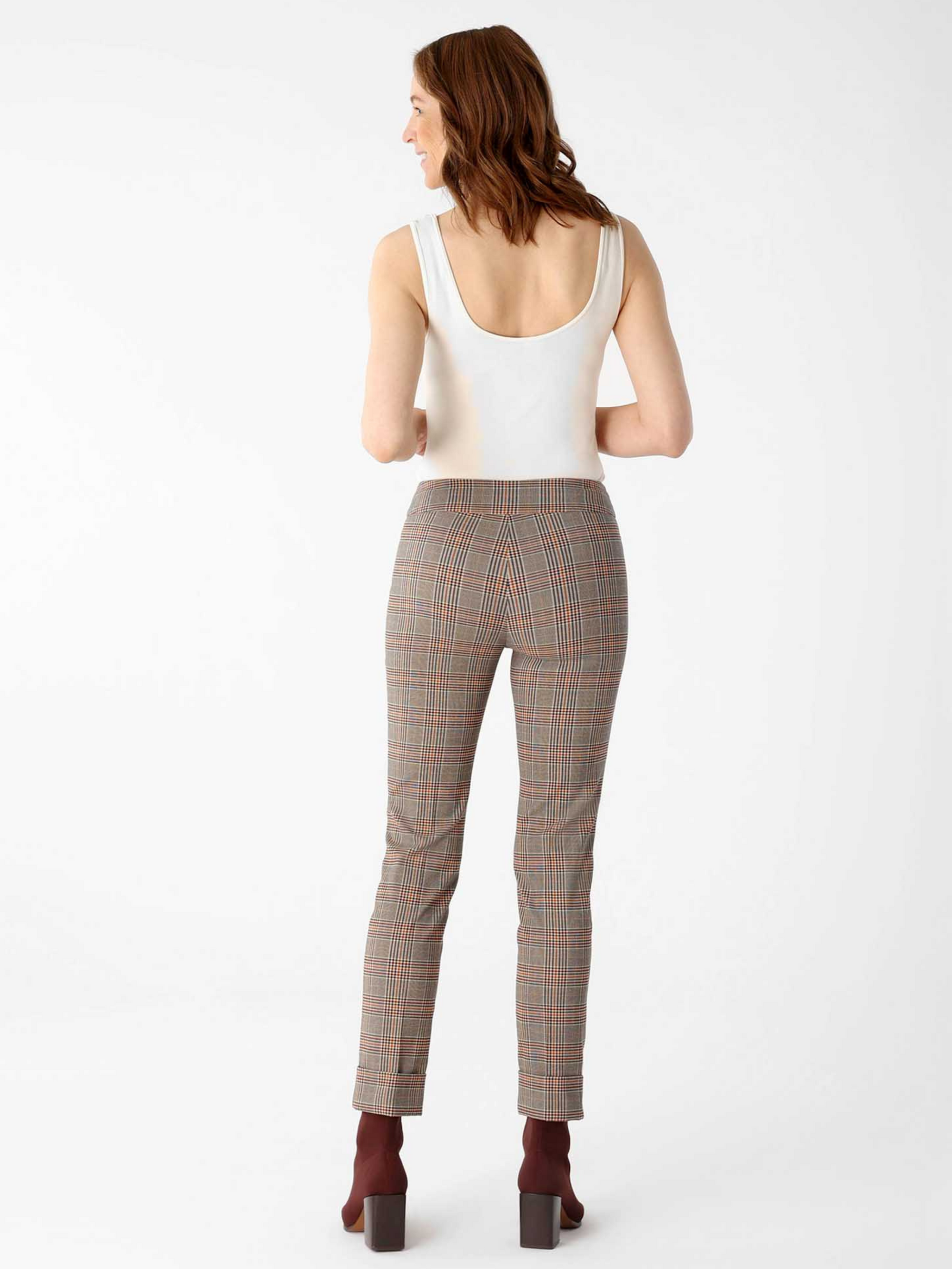 Lisette - Cuff Plaid Bellamy Pant