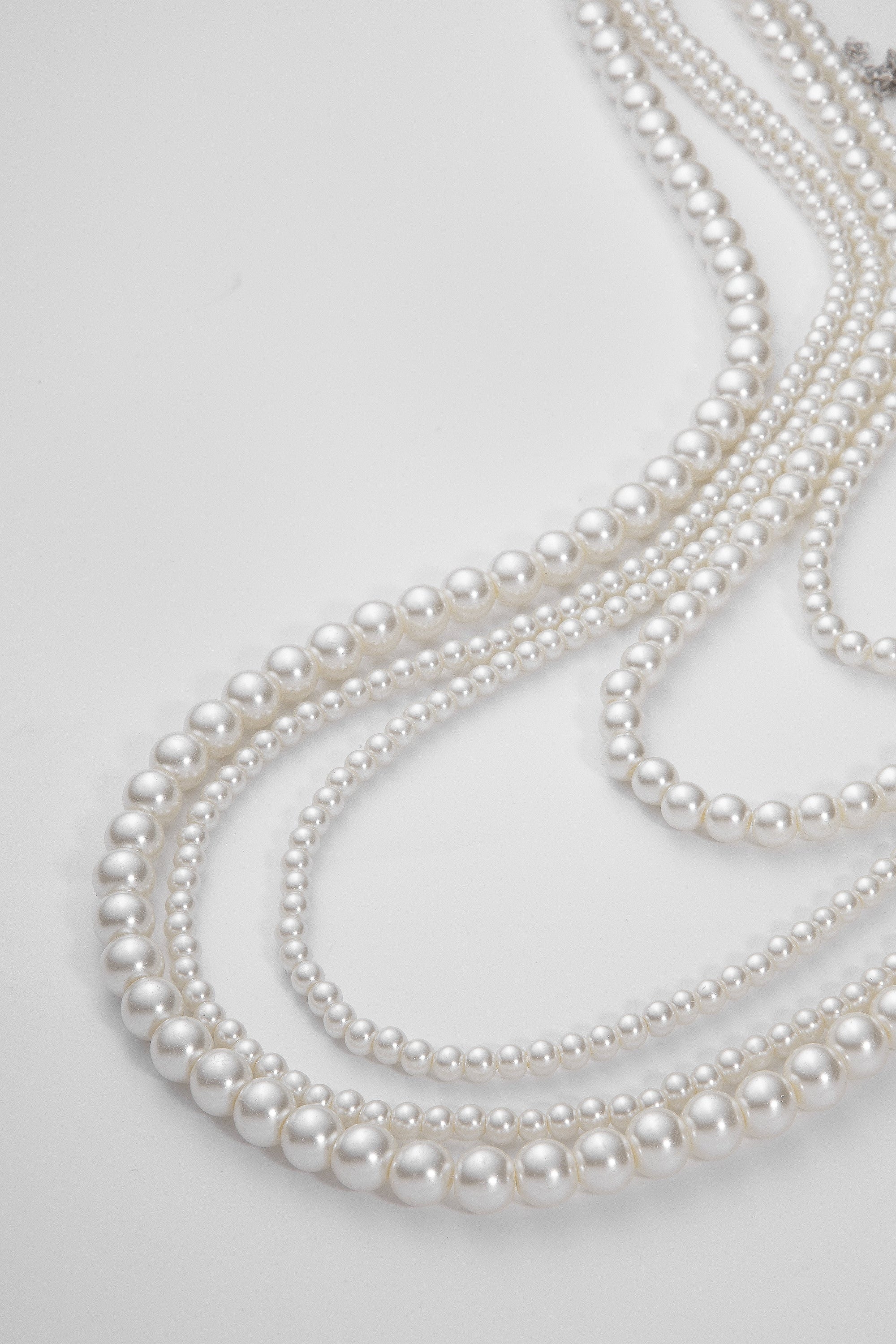 Long Multi-Layer Necklace - Pearl