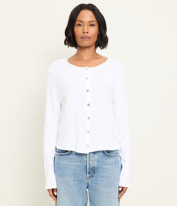 Mackenzie Pointelle Cardigan - White