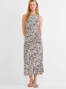 Contrast Swirl Heather Dress - Neutral Multi