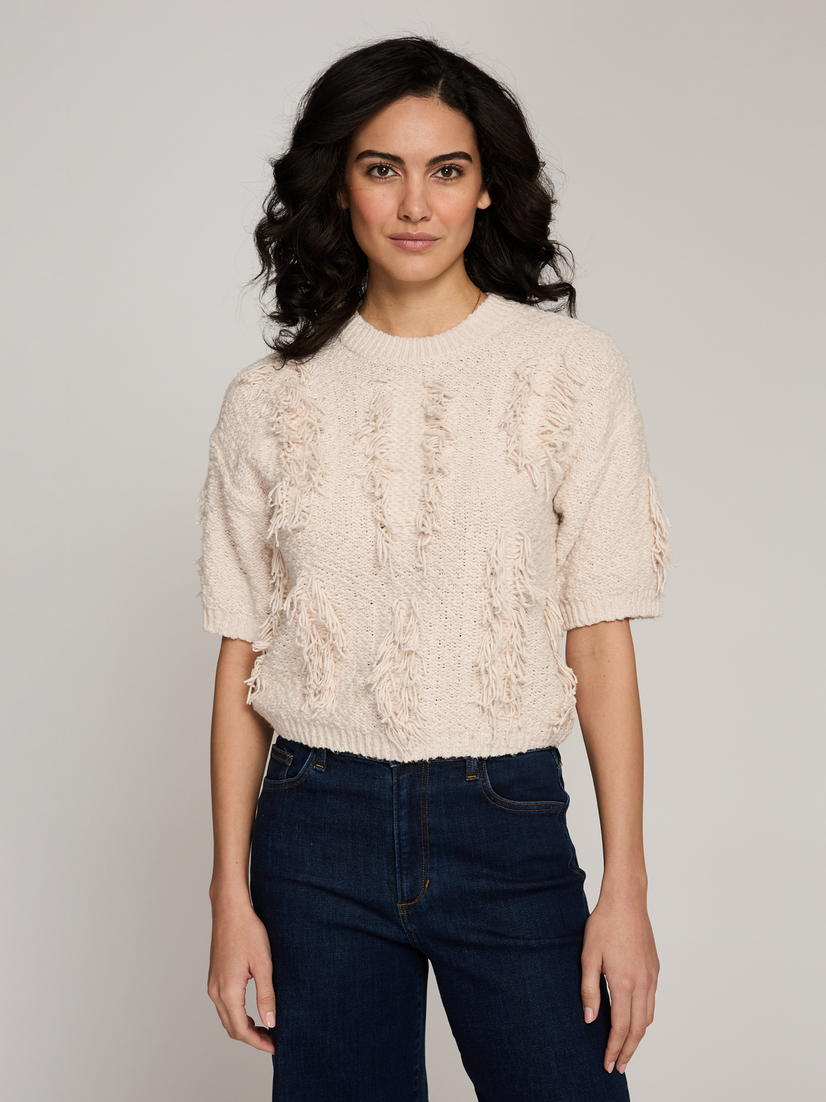 S/S Fringe Crew - Sand