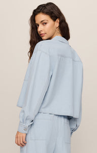 Erin Soft Denim Railroad Jacket - Seaboard Stripe