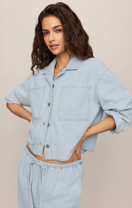 Erin Soft Denim Railroad Jacket - Seaboard Stripe