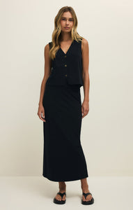 Gail Midi Skirt - True Black