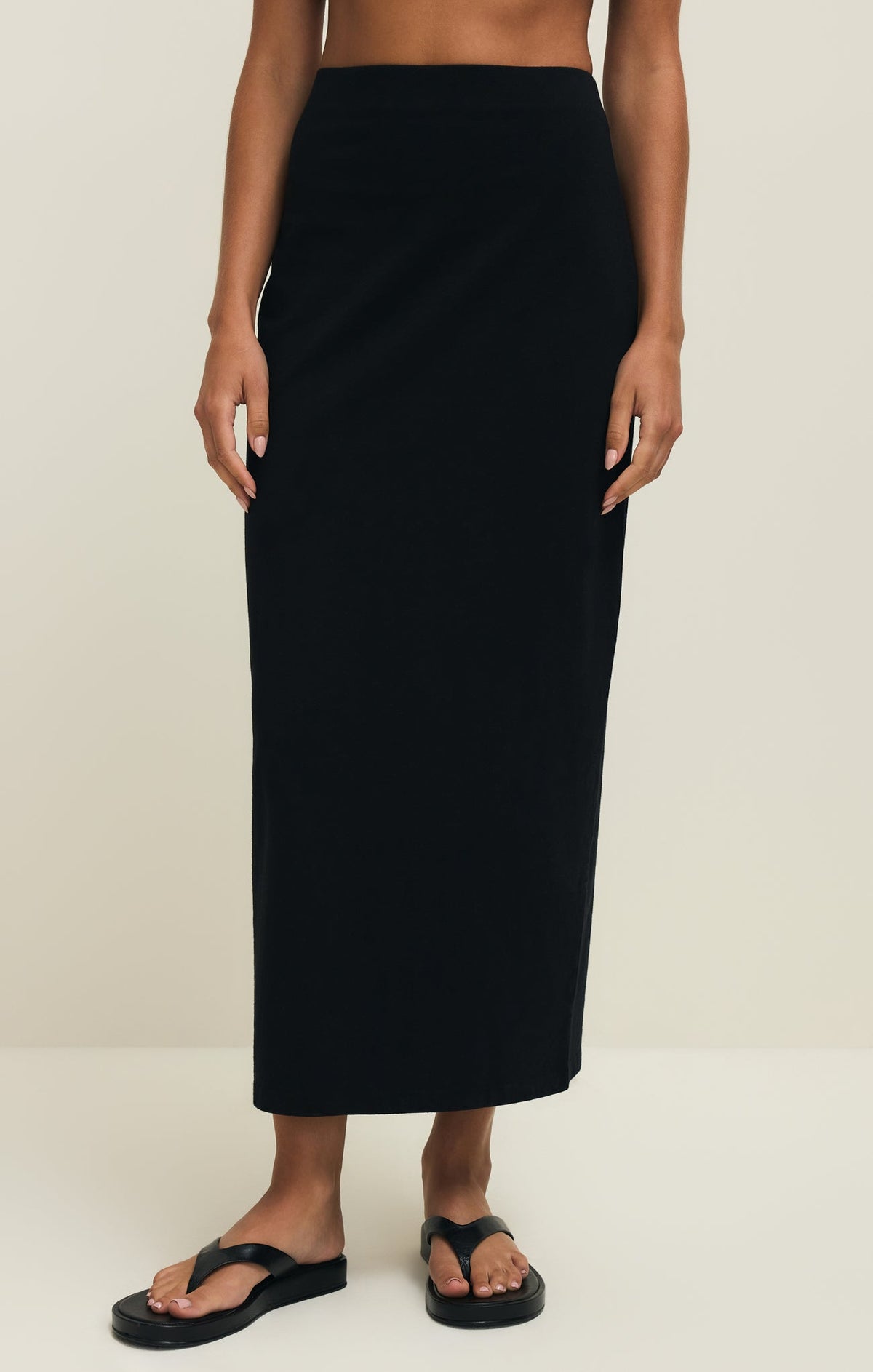 Gail Midi Skirt - True Black