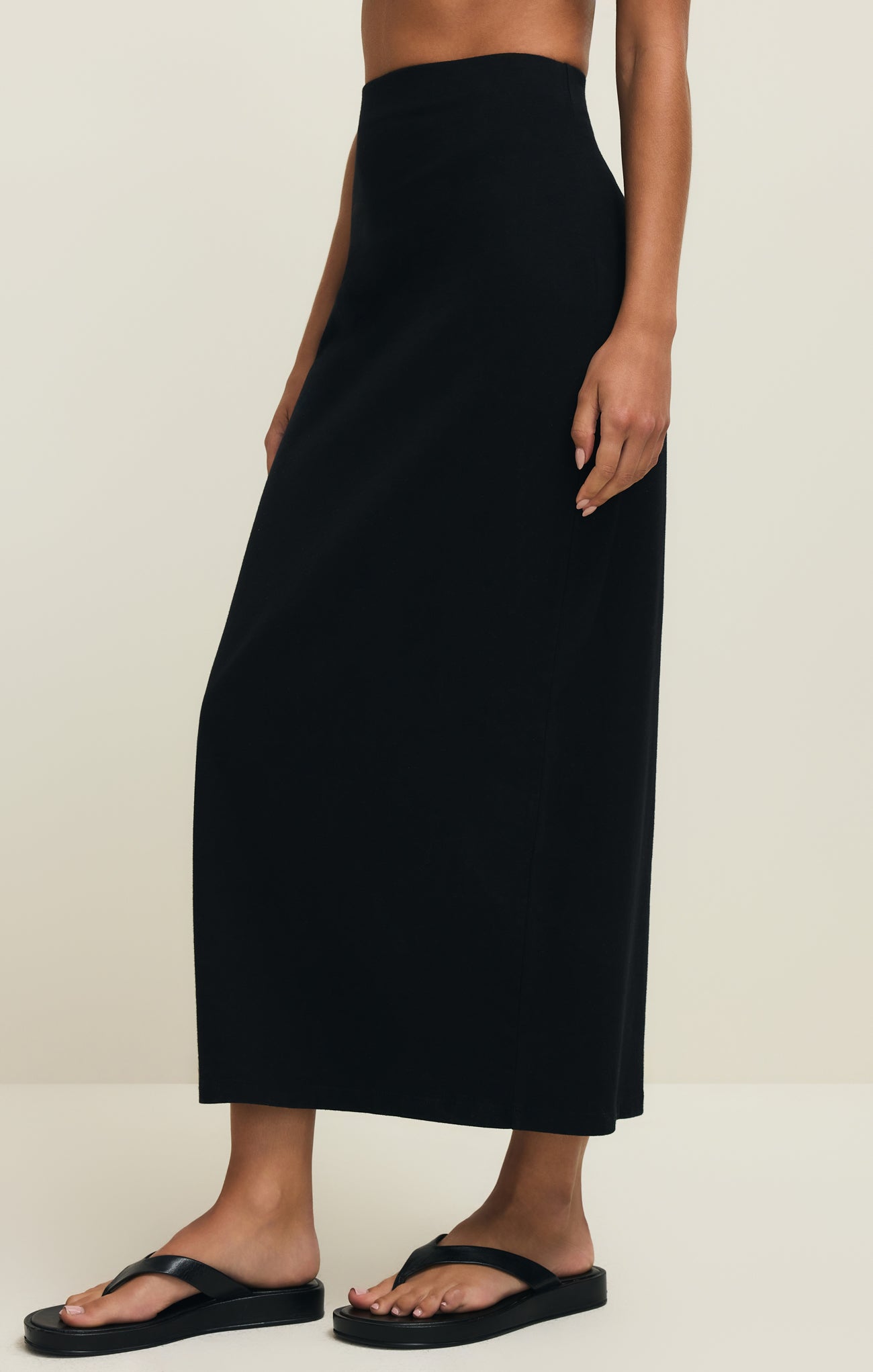 Gail Midi Skirt - True Black