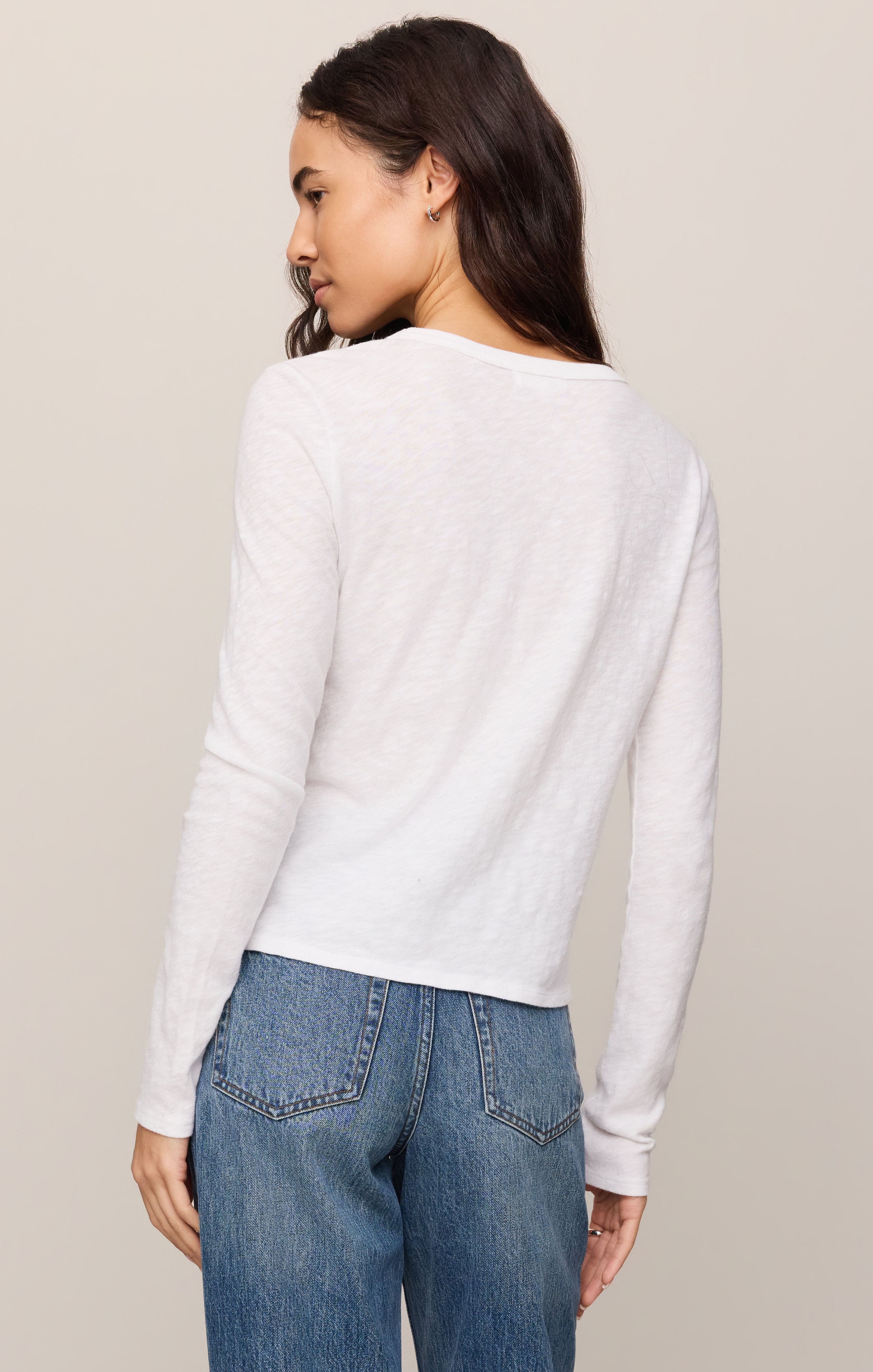 Junie Long Sleeve Tee - White