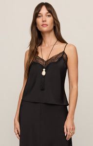 Kori Lace Trim Cami - Black