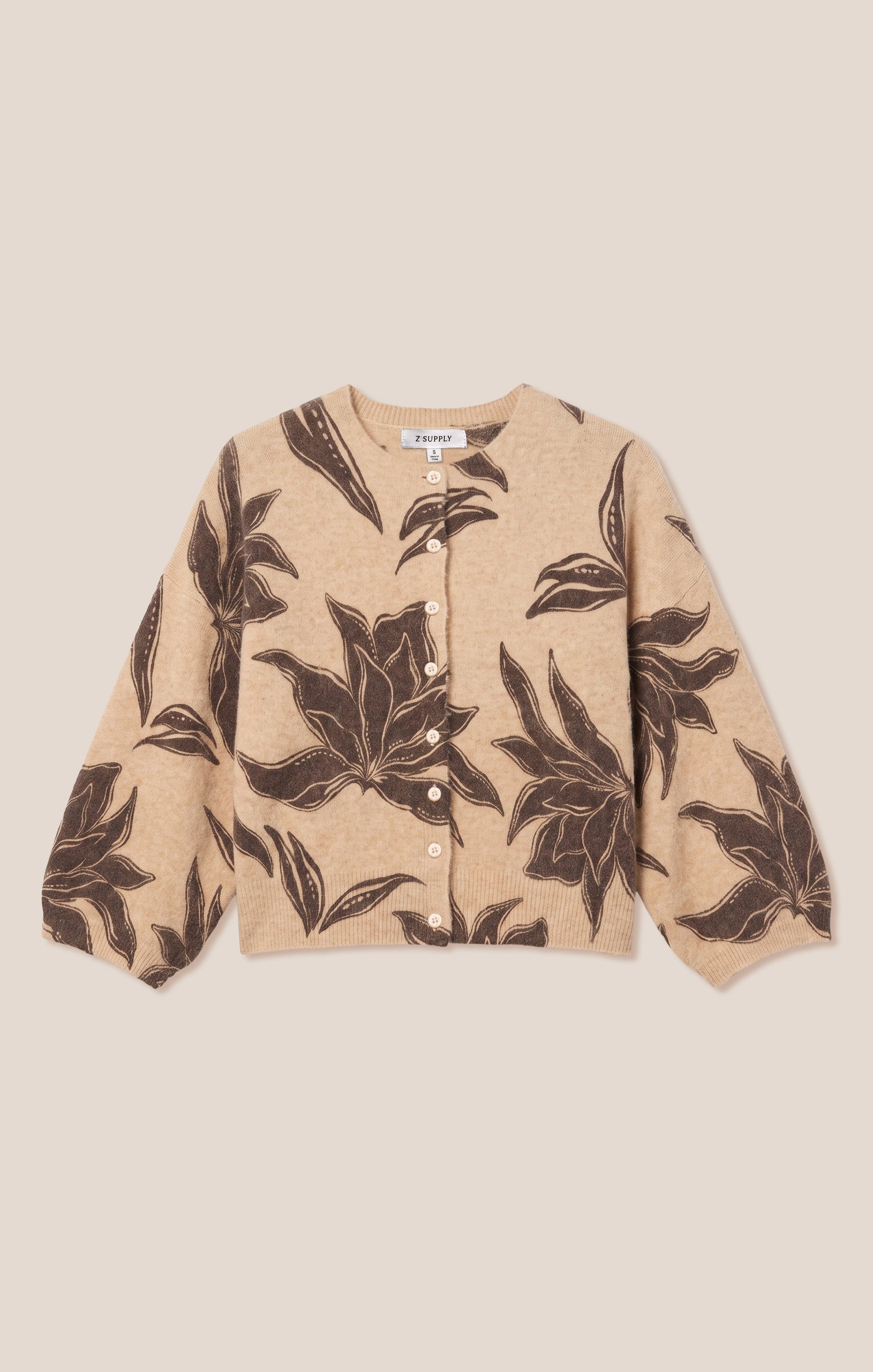 Valor Floral Cardigan - Soft Ecru