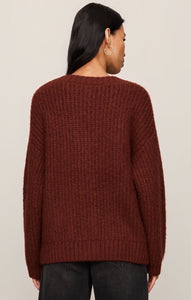 Whitmore Oversized Cardigan - Velvet Rouge