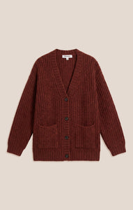 Whitmore Oversized Cardigan - Velvet Rouge