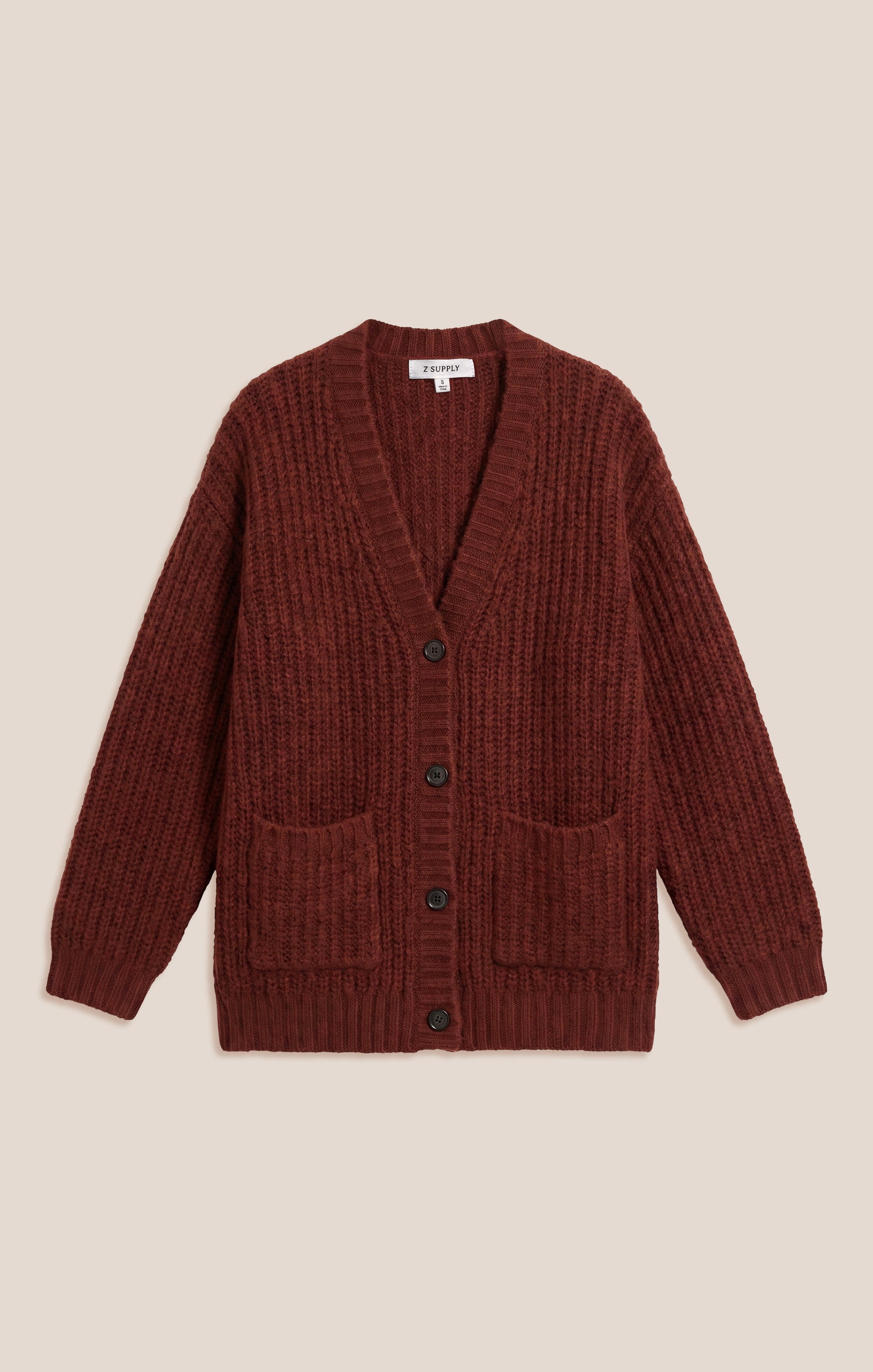 Whitmore Oversized Cardigan - Velvet Rouge