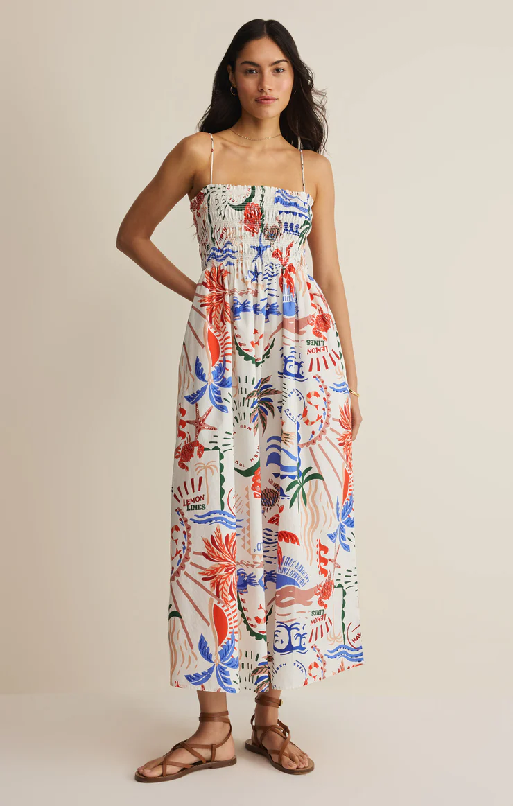 Cornelia Getaway Midi Dress - Multi