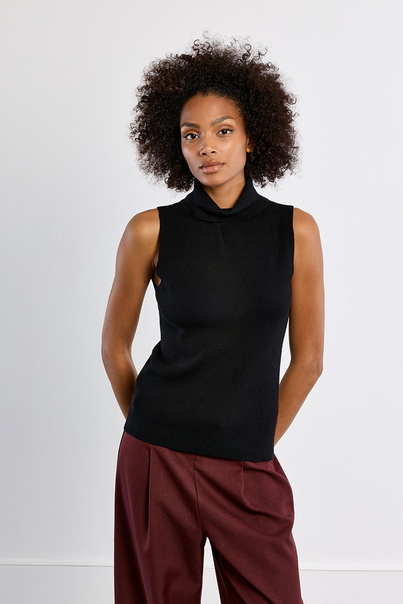 S/L Knitted Sweater - Black