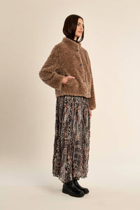 Woven Coat - Brown