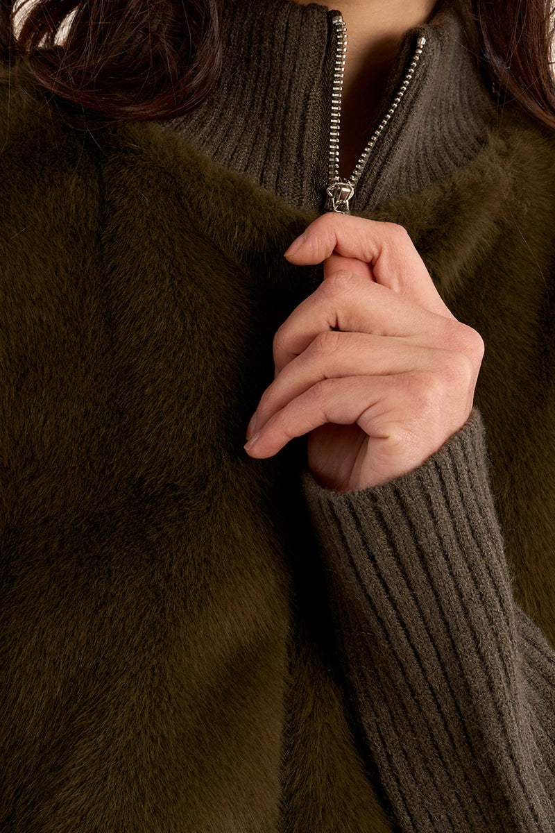Knitted Jacket - Khaki