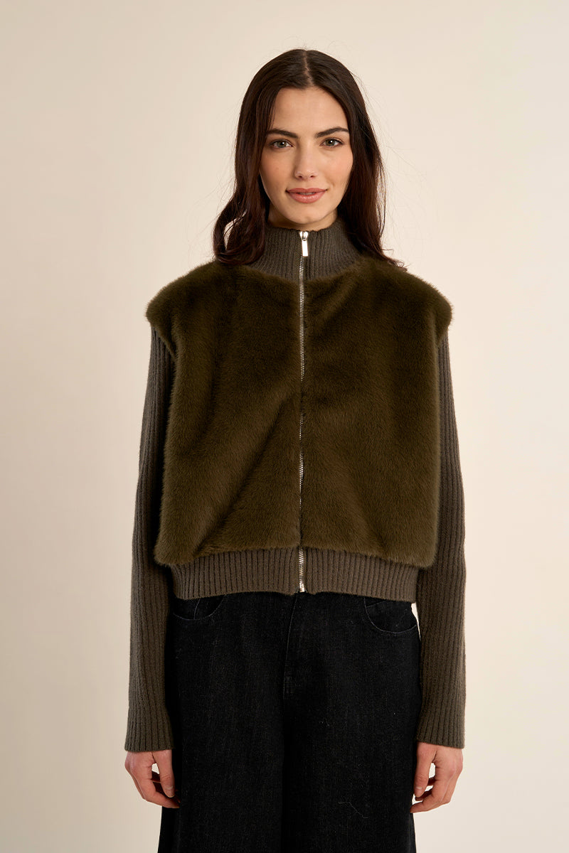 Knitted Jacket - Khaki