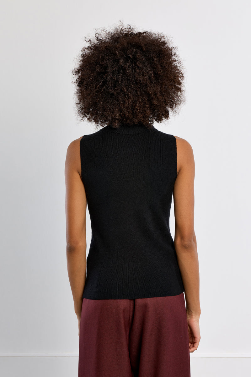 S/L Knitted Sweater - Black