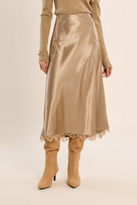 Woven Skirt - Gold