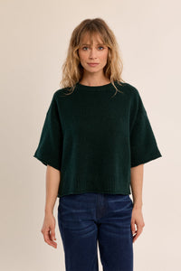 Knitted Sweater - Forest Green