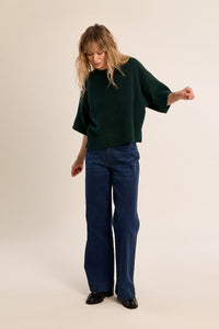 Knitted Sweater - Forest Green