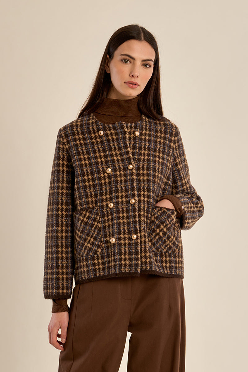 Knitted Jacket - Chocolate