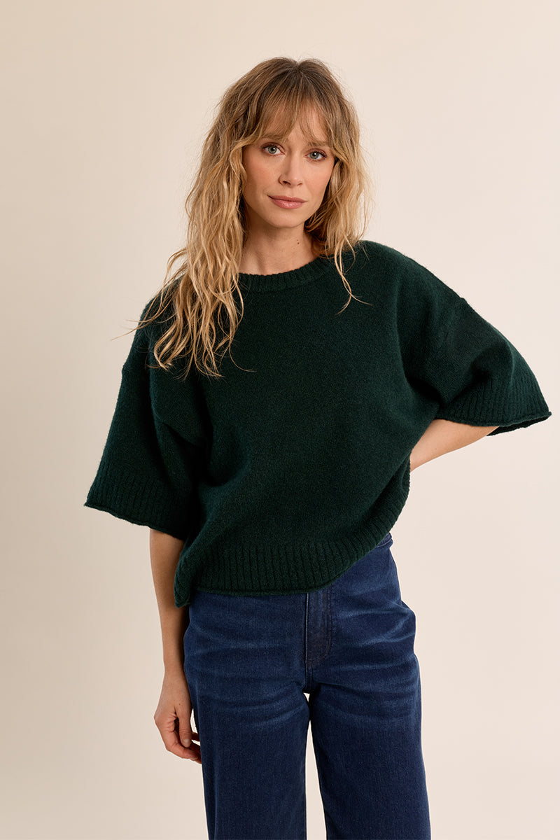 Knitted Sweater - Forest Green
