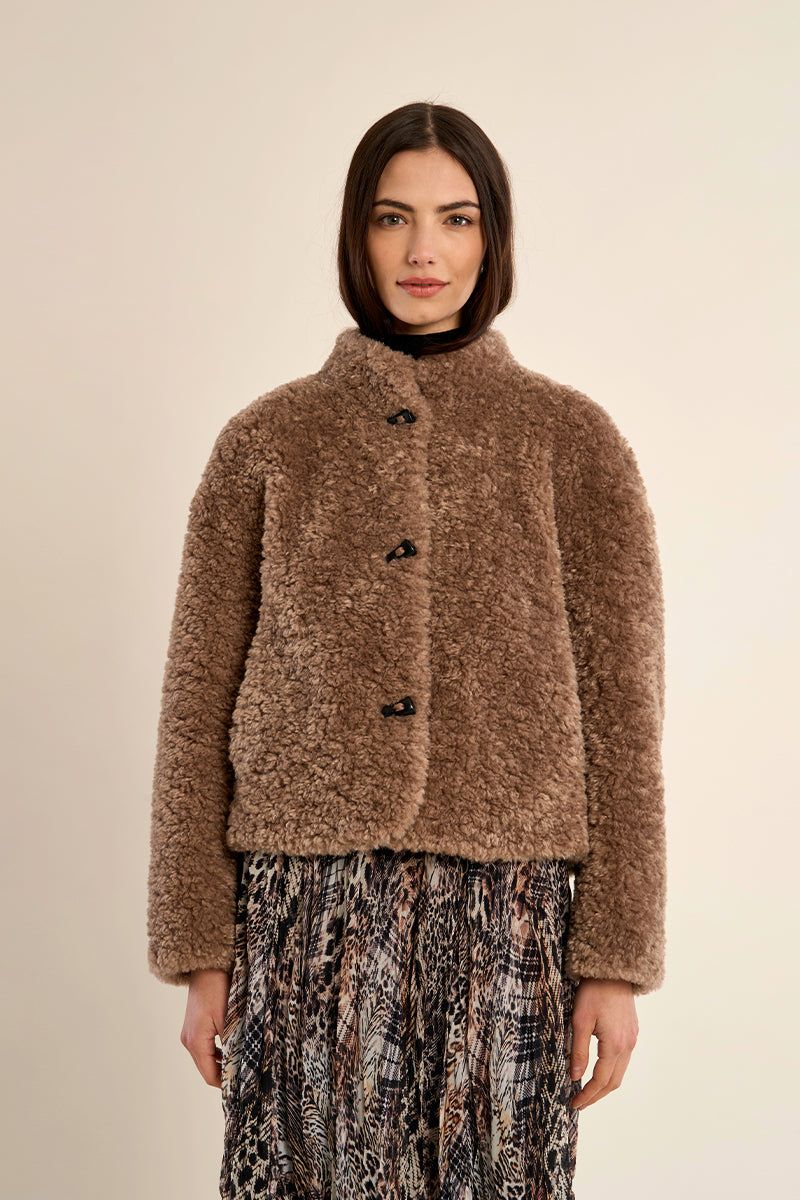 Woven Coat - Brown