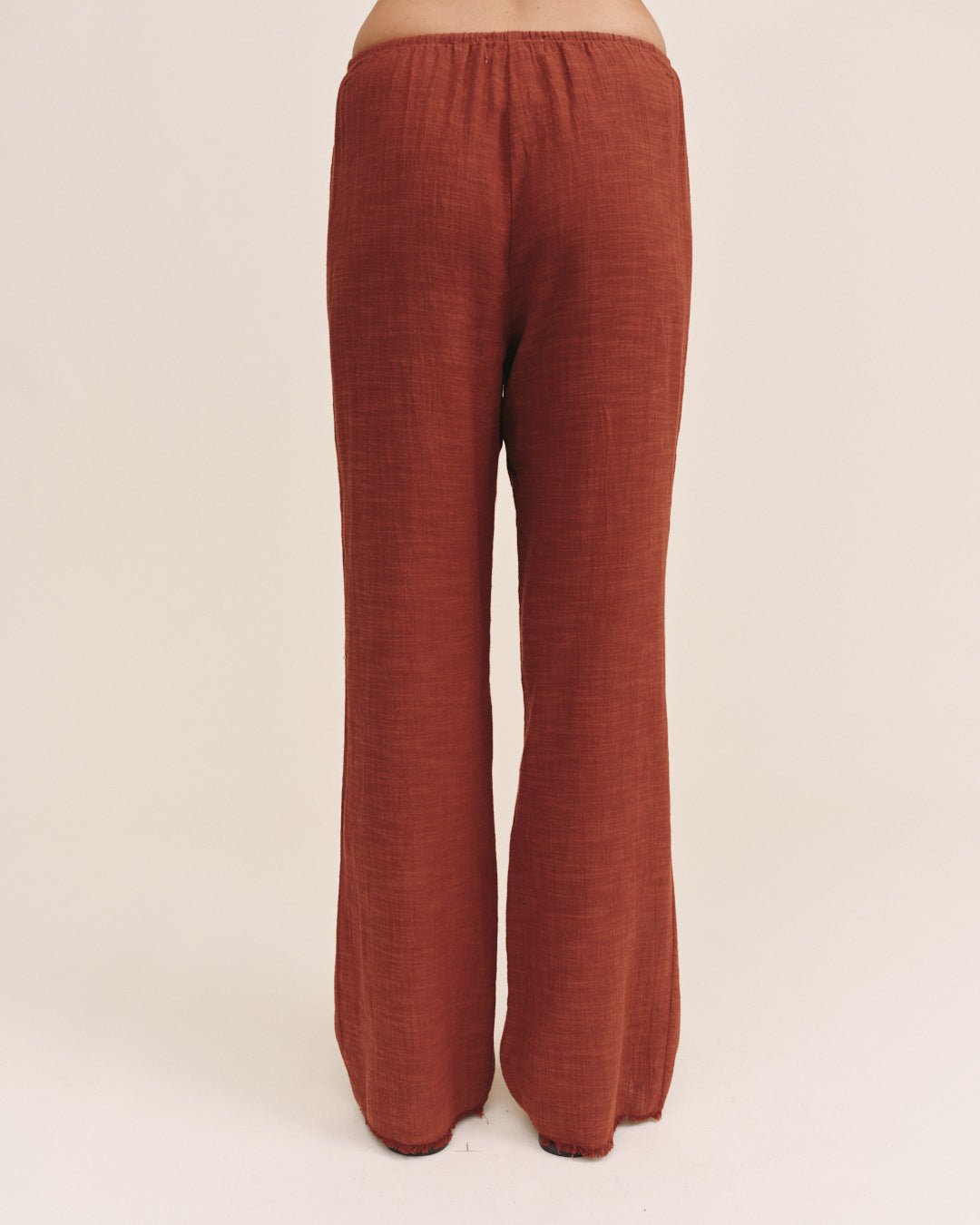 Fray Hem Beach Pant - Red Sand