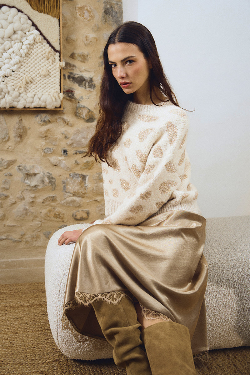 Woven Skirt - Gold