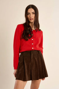 Knitted Cardigan - Red