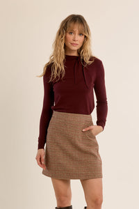 Knitted Sweater - Dark Red