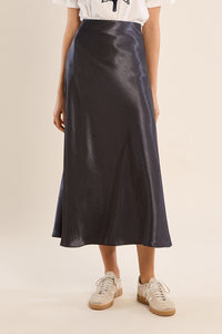 Woven Skirt - Gun Metal