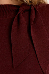 Knitted Sweater - Dark Red