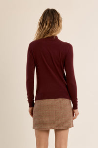Knitted Sweater - Dark Red