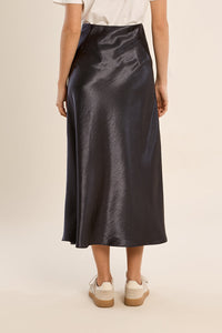 Woven Skirt - Gun Metal