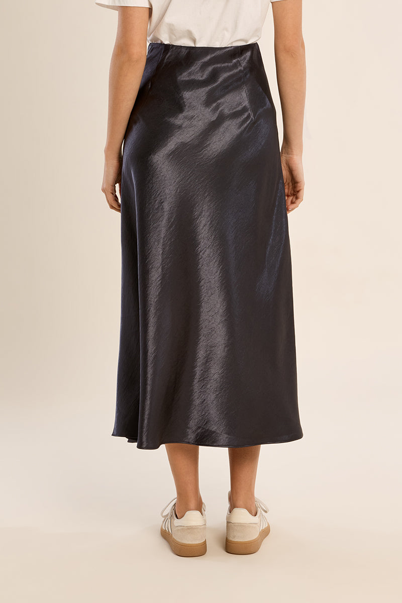 Woven Skirt - Gun Metal