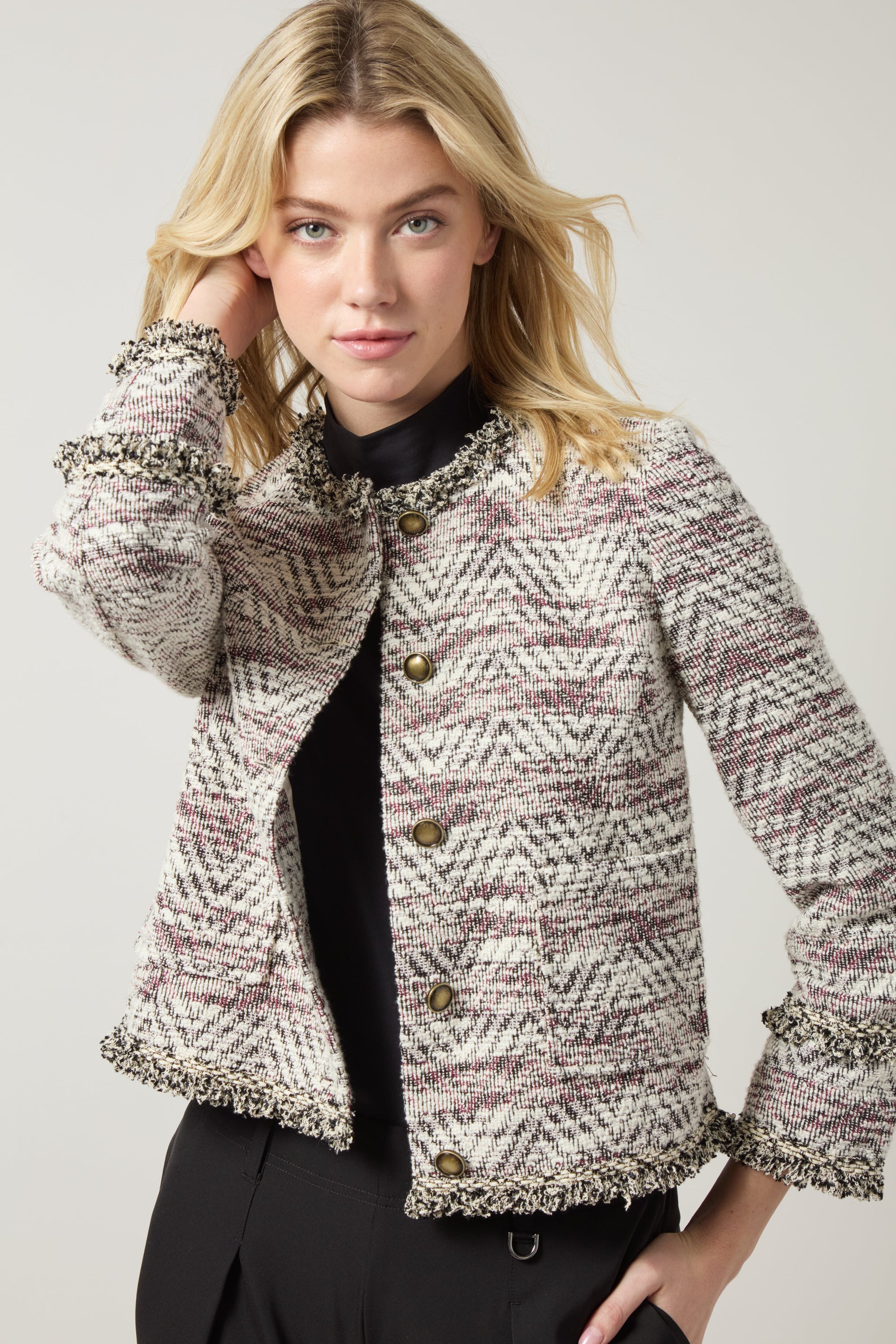 Cleo Tweed Jacket - Willow Weave