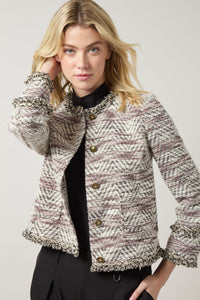 Cleo Tweed Jacket - Willow Weave